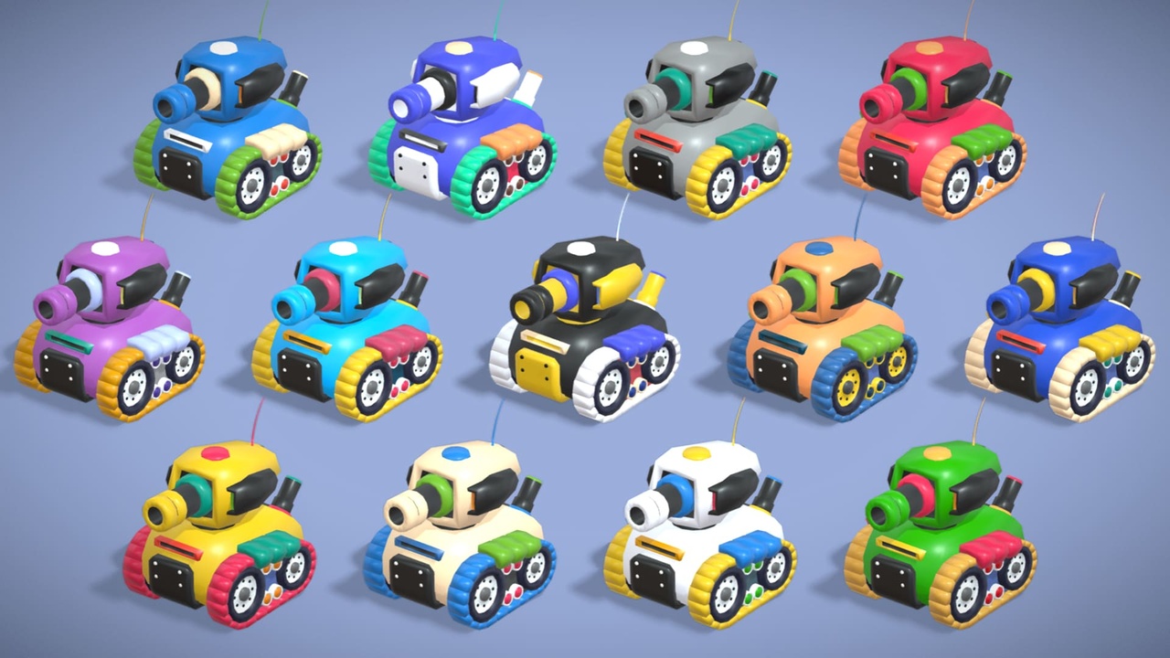 Media 1 for listing Cartoon Tank Pack – 13 Lowpoly Stylized Casual Game Vehicle Ultimate Collection