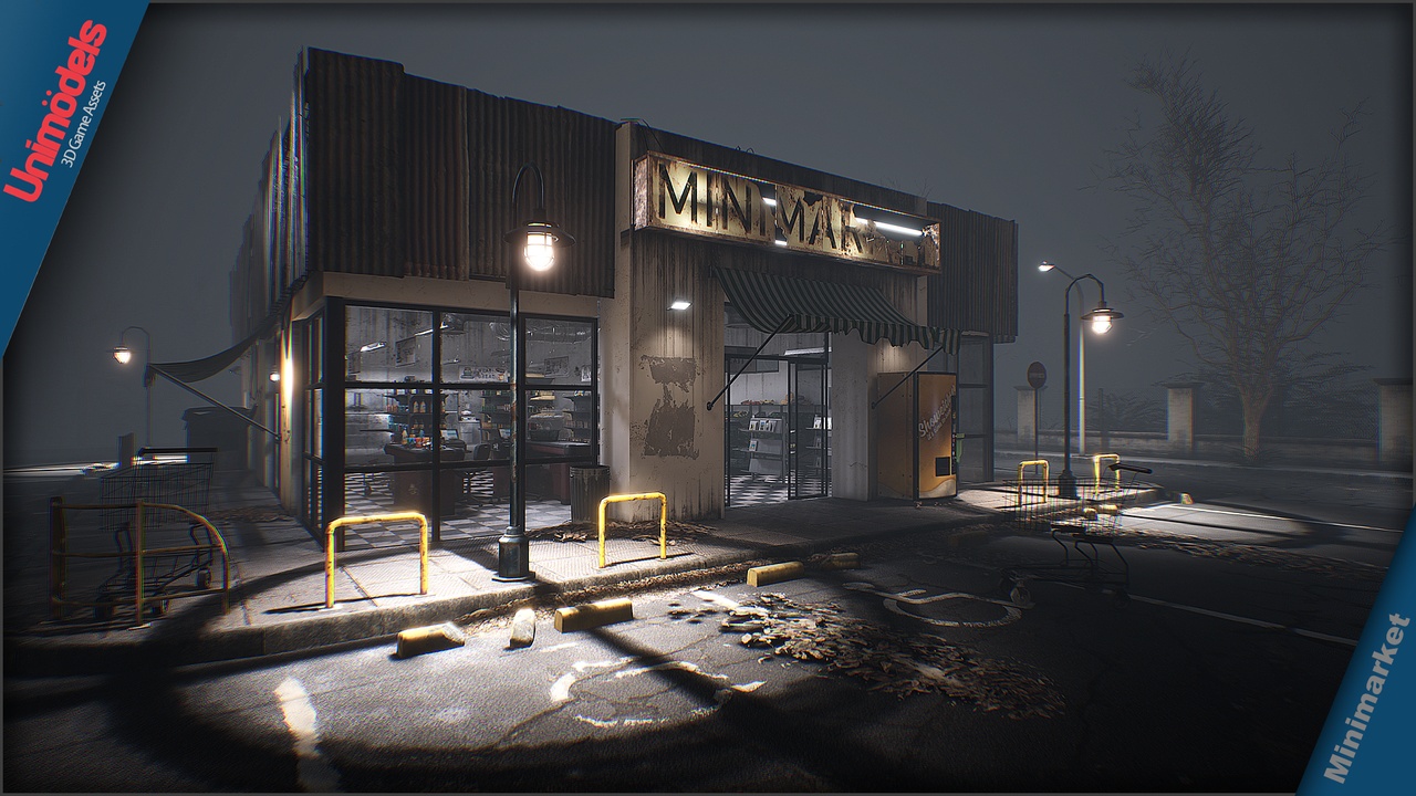 老旧 gritty 迷你市场 – 完整环境 – Old & Gritty Mini Market – Complete Environment