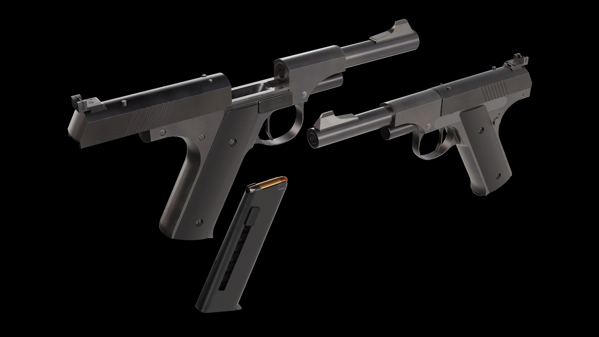 Mid-Century .30 Caliber Semi-Automatic Pistol | Fab