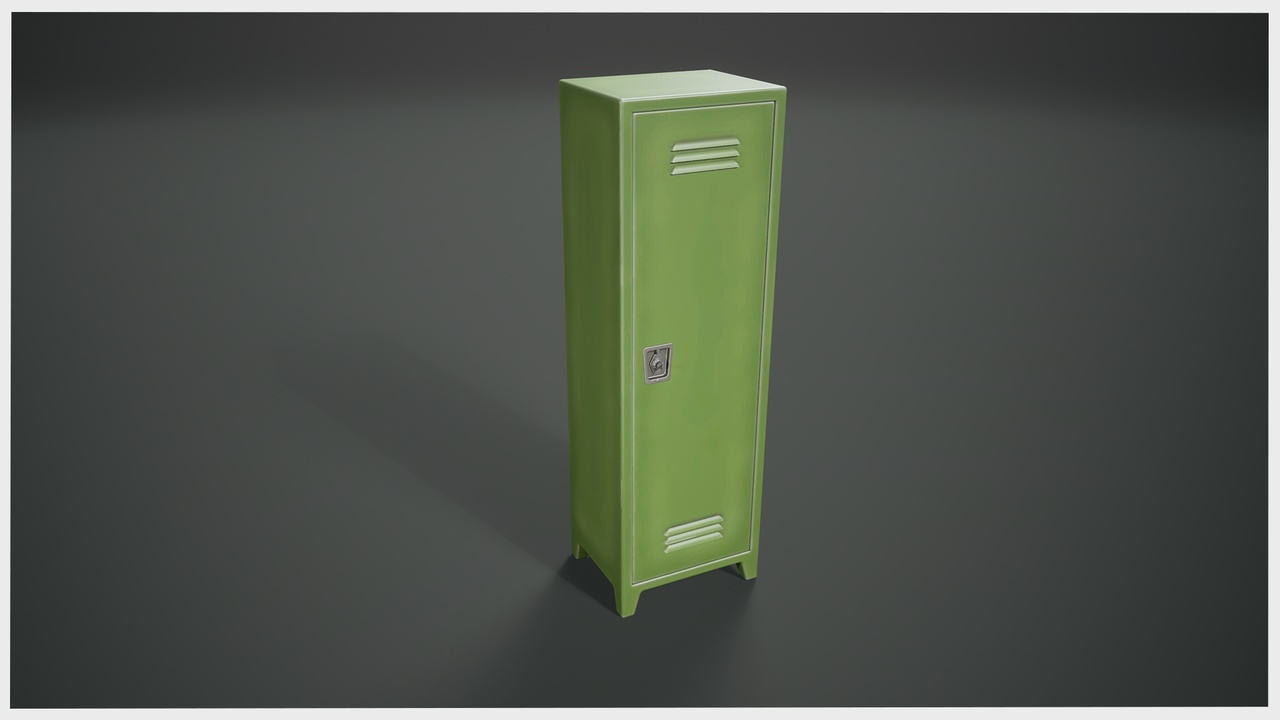 Media 1 for listing Stylized Realism Metal Locker
