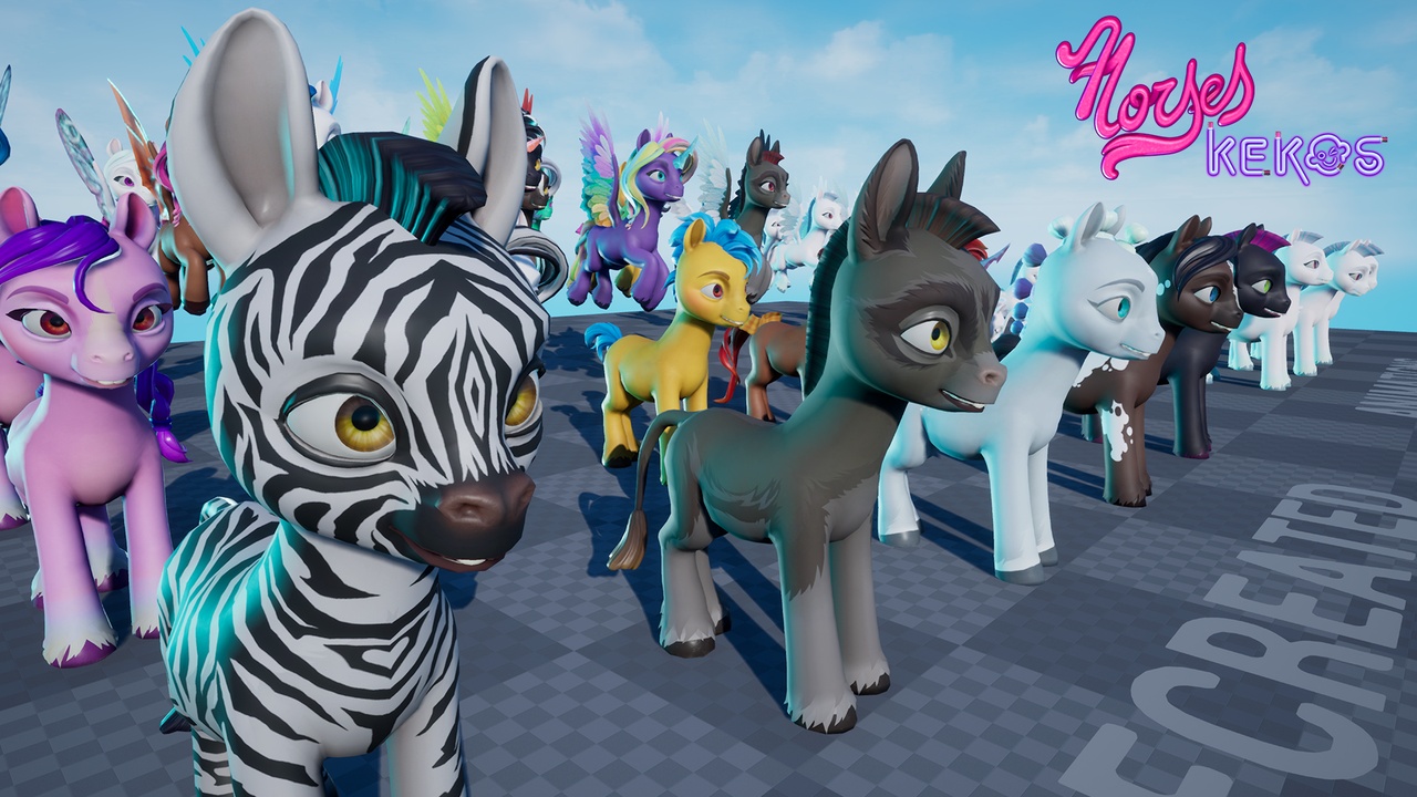 KEKOS Horses, Unicorns and Pegasus - Stylized 3D Equines 제품 등록을 위한 미디어 1개
