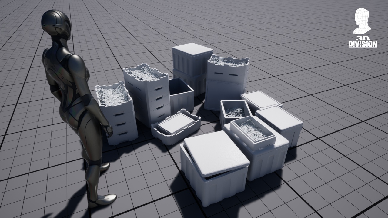 Media 1 for listing Foam Box - PBR Game Ready