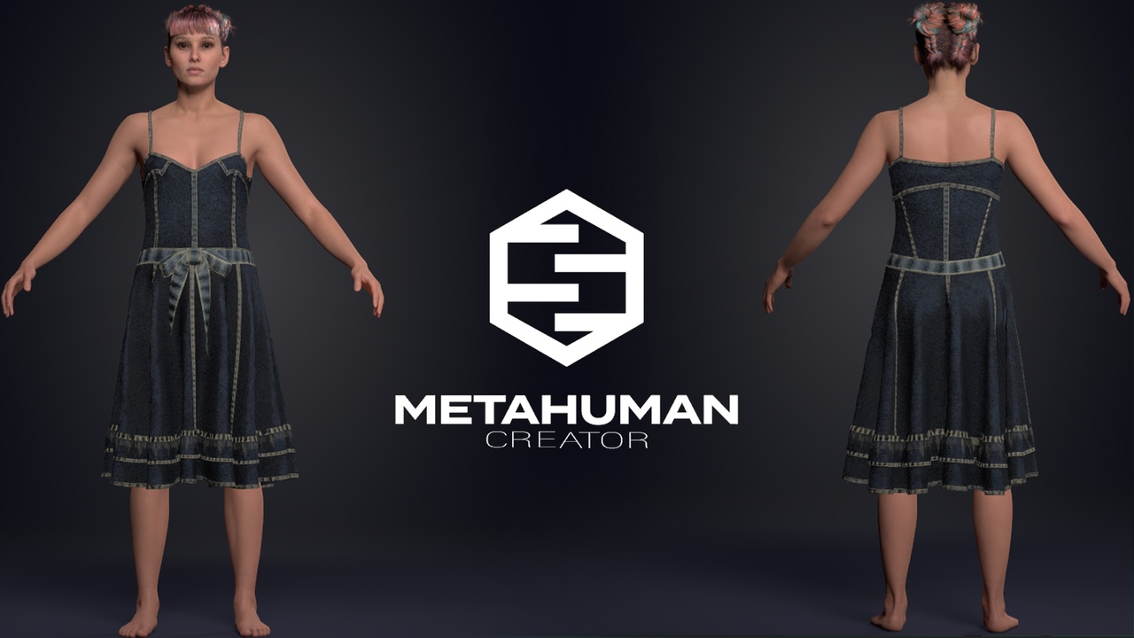 Media 1 for listing Denim Frock Metahuman Wardrobe cloth