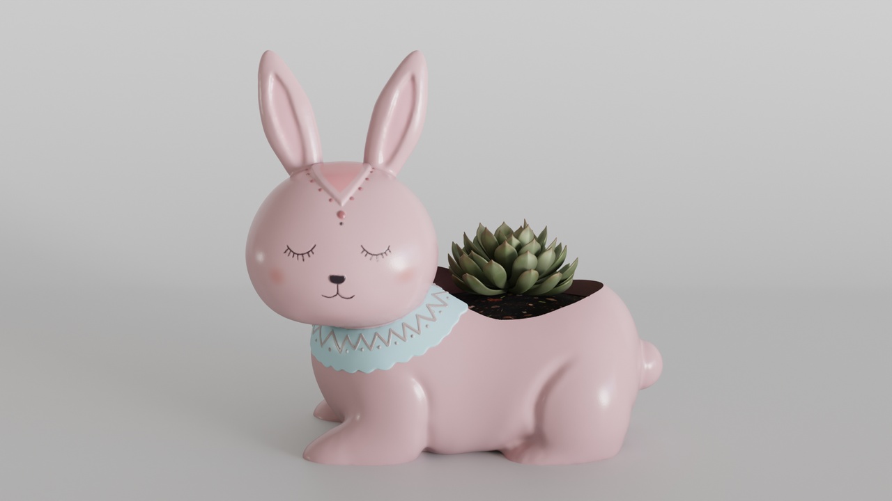 Adorable Bunny Succulent Planter STL File - Cute Easter Rabbit Planter  Digital D | Fab