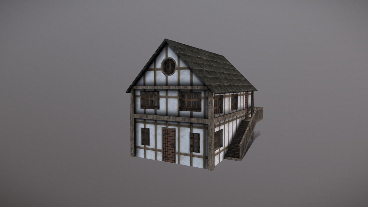 Media 1 for listing Lowpoly Medieval Townhouse