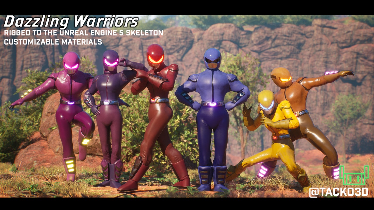 Media 1 for listing Dazzling Warriors Pack - Super Hero Characters