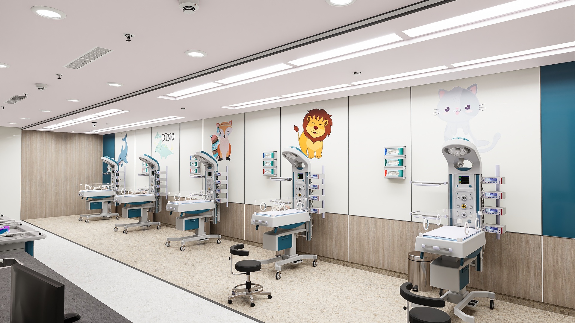 Media 1 for listing NICU Room-Neonatal Intensive Care-Hospital Environment