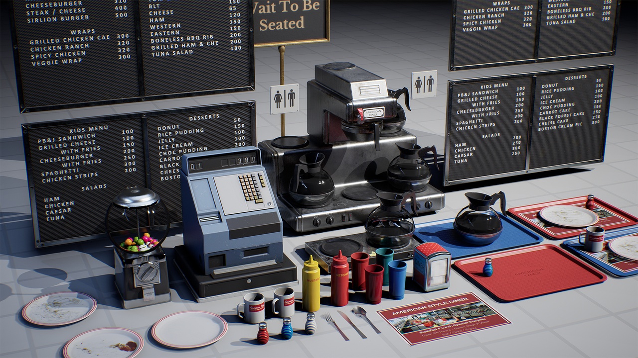 商品 Diner & Restaurant Props - Vol 1 的媒体 1
