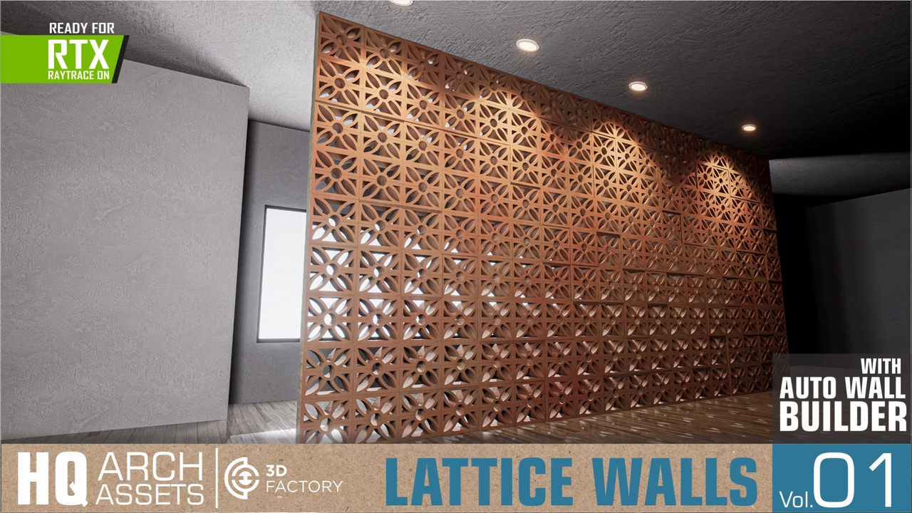 HQ Lattice Walls Vol. 1 제품 등록을 위한 미디어 1개
