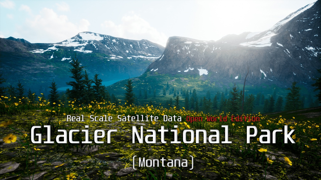 Media 1 for listing Landscape: Glacier National Park - Real Scale Satellite Data