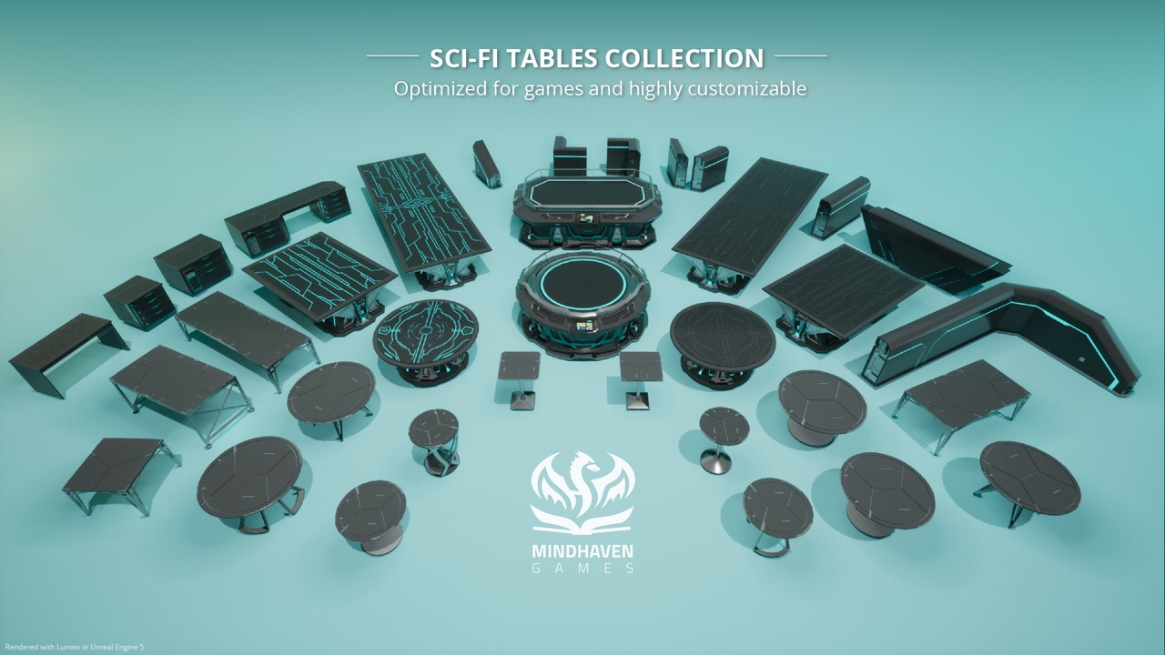 Media 1 for listing Customizable Sci-fi Tables
