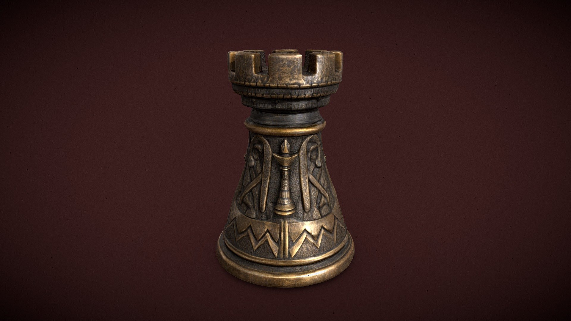 Medieval Chess Rook (Bronze) | Fab