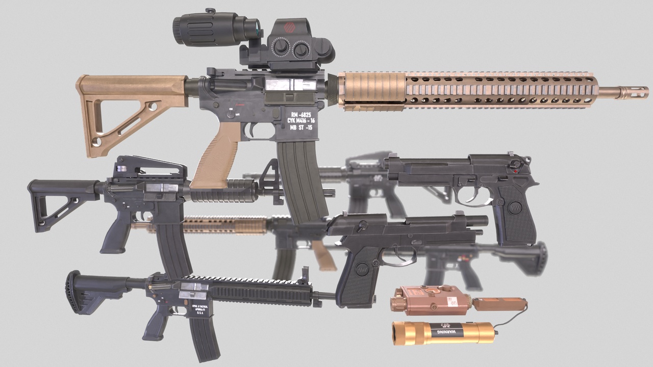 Media 1 for listing weapons pack 4 in one