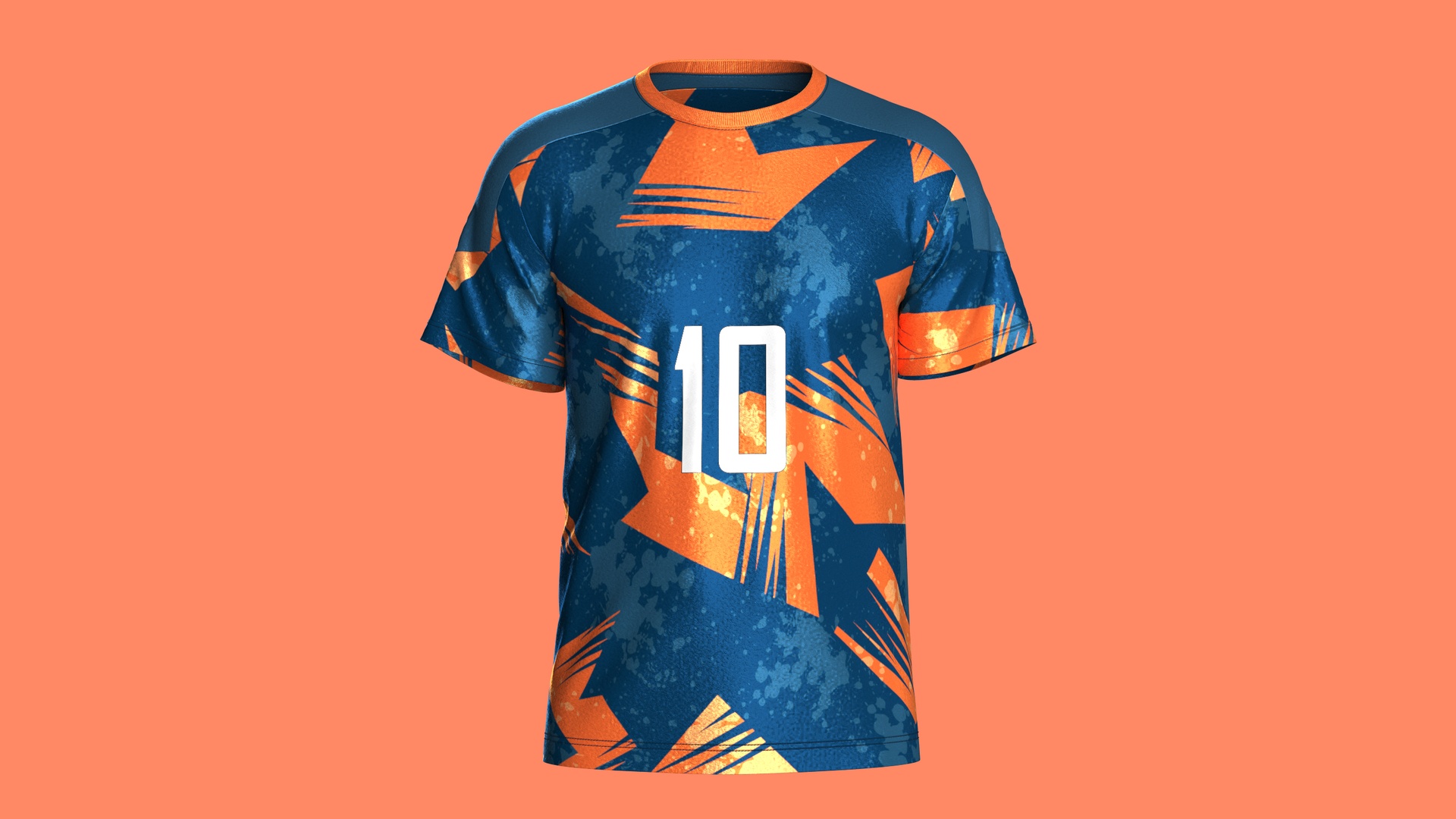Media 1 for listing Soccer Brownish Orange Color With Blue Purple Jersey Player-10 | High Poly