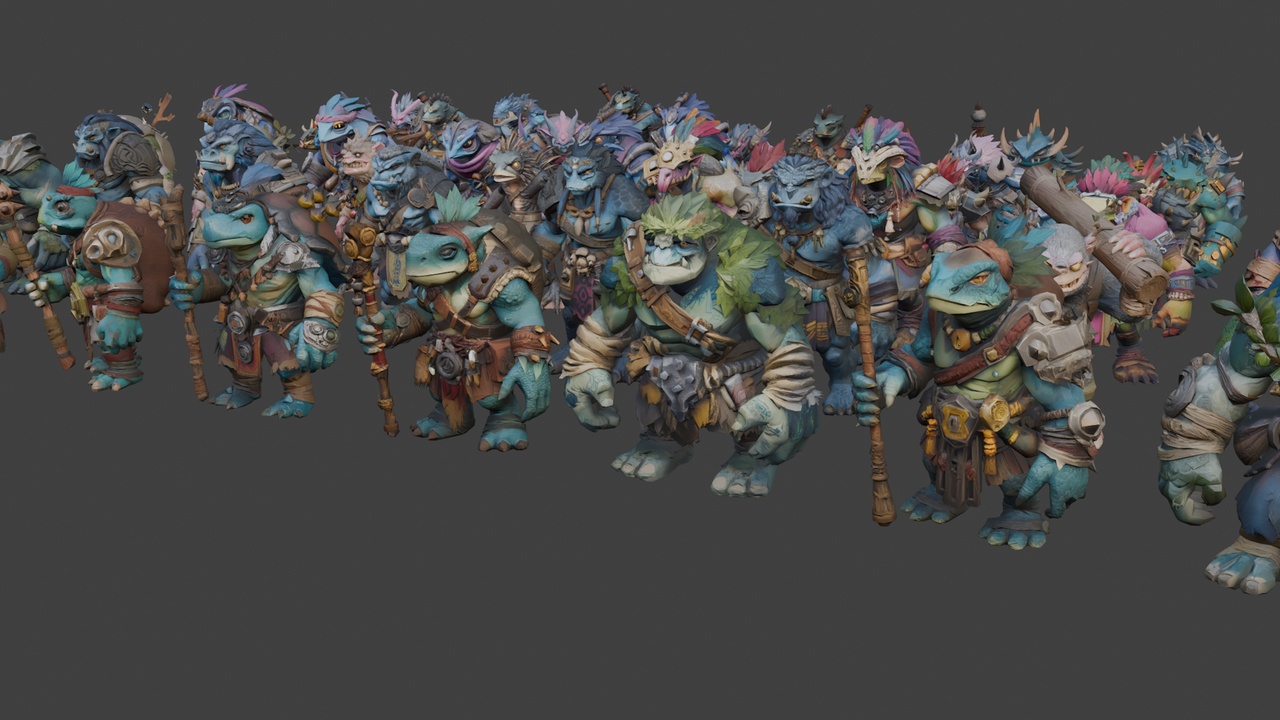 Media 1 for listing Stylized Creatures Bundle (47 Characters) 🐉🦎