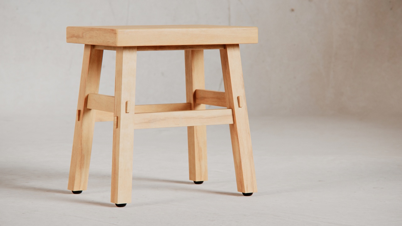 Media 1 for listing Wooden Stool 40x29x43