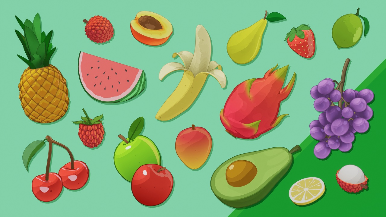 Media 1 for listing Stylized Fruits