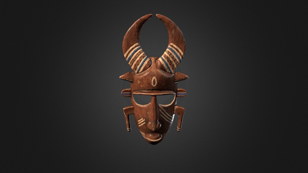 Media 1 for listing African Tribal Mask model 01
