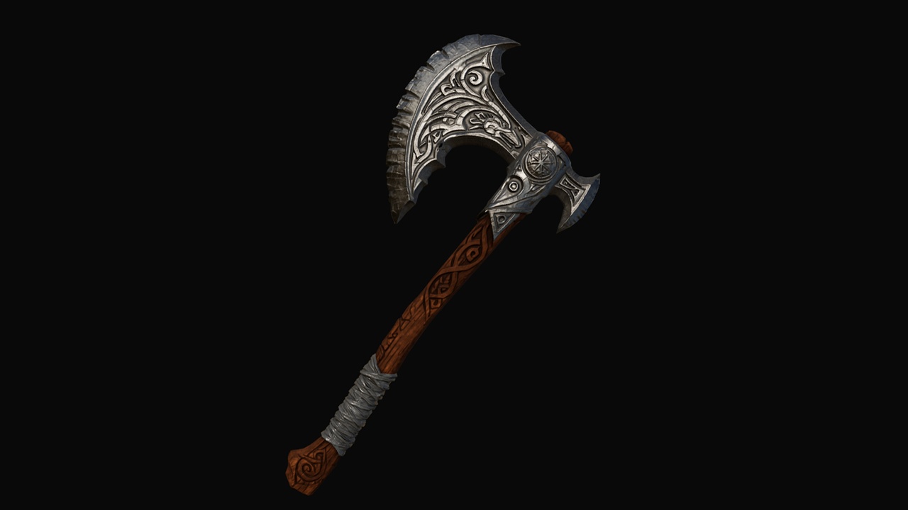 Media 1 for listing Ravenforge War Axe | Fantasy Weapon 3D Asset