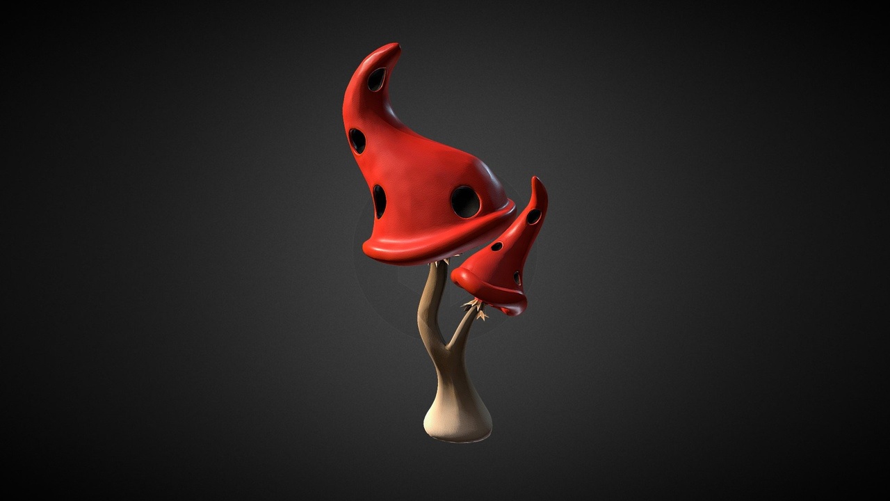 Media 1 for listing Fantasy Mushroom 04 - Game Ready 3D Model
