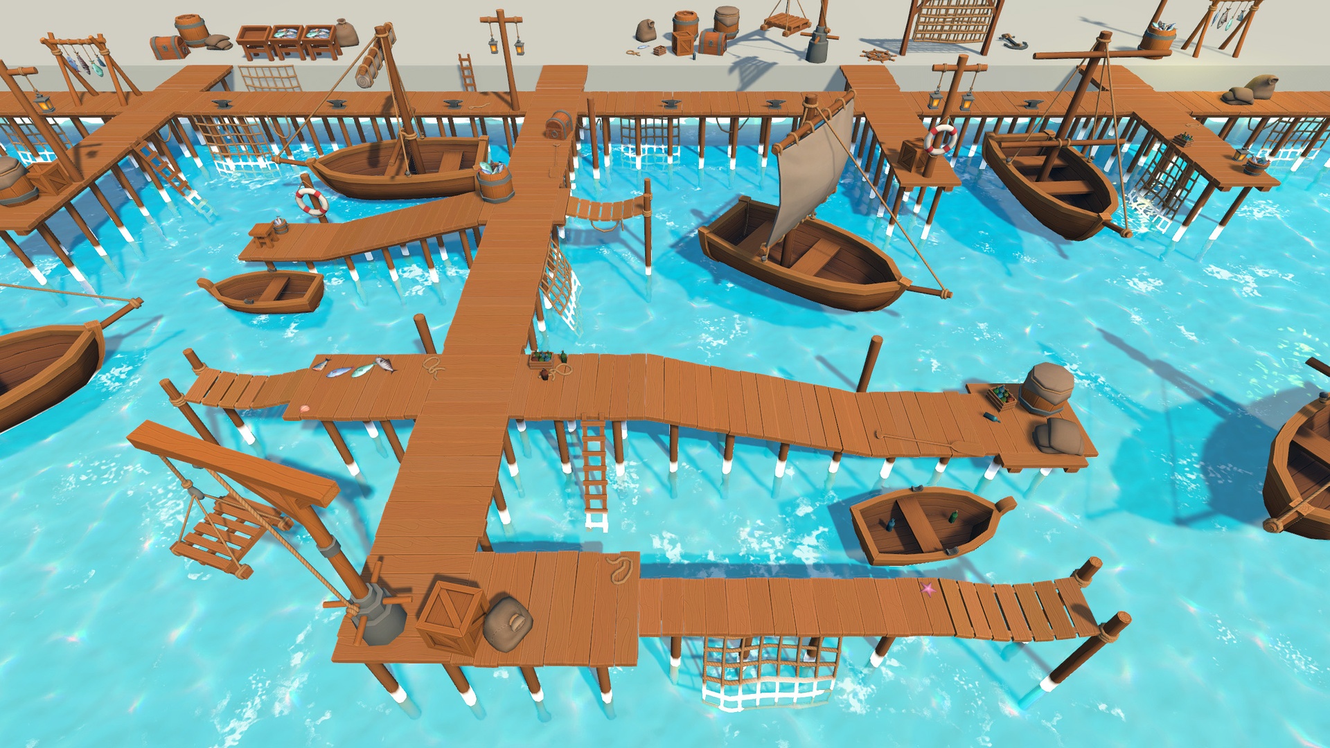 Media 1 for listing Stylized Harbor Props