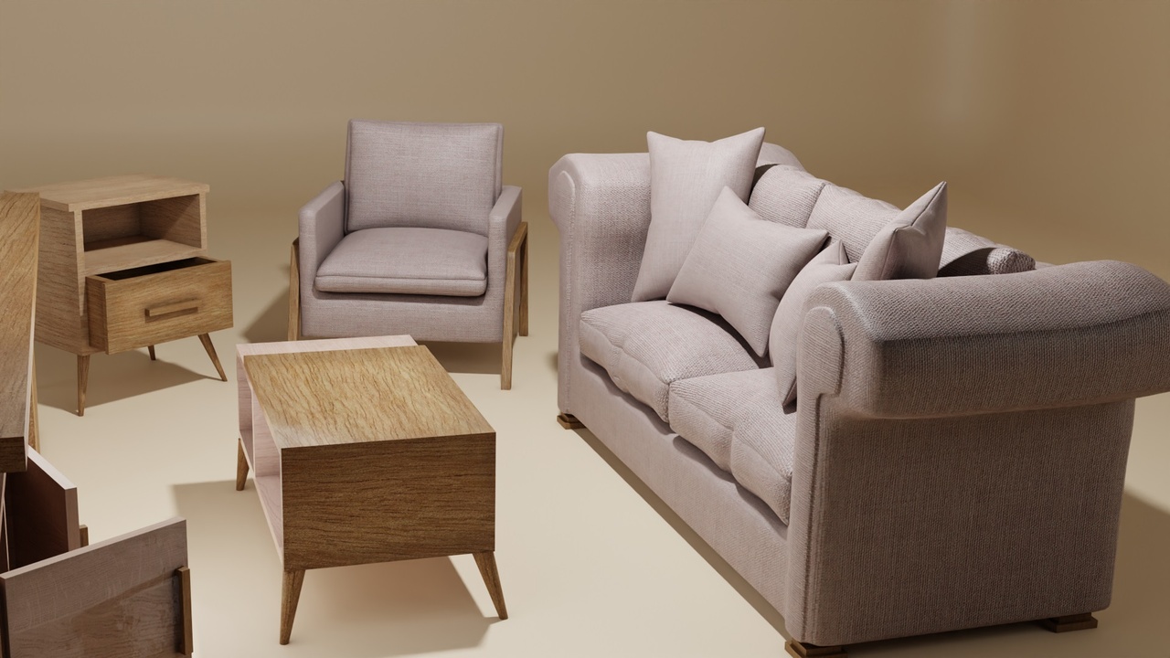 Media 1 for listing KIT - Living Room (Adjustable Door/Drawer) - Modern Room (Alex Jun)