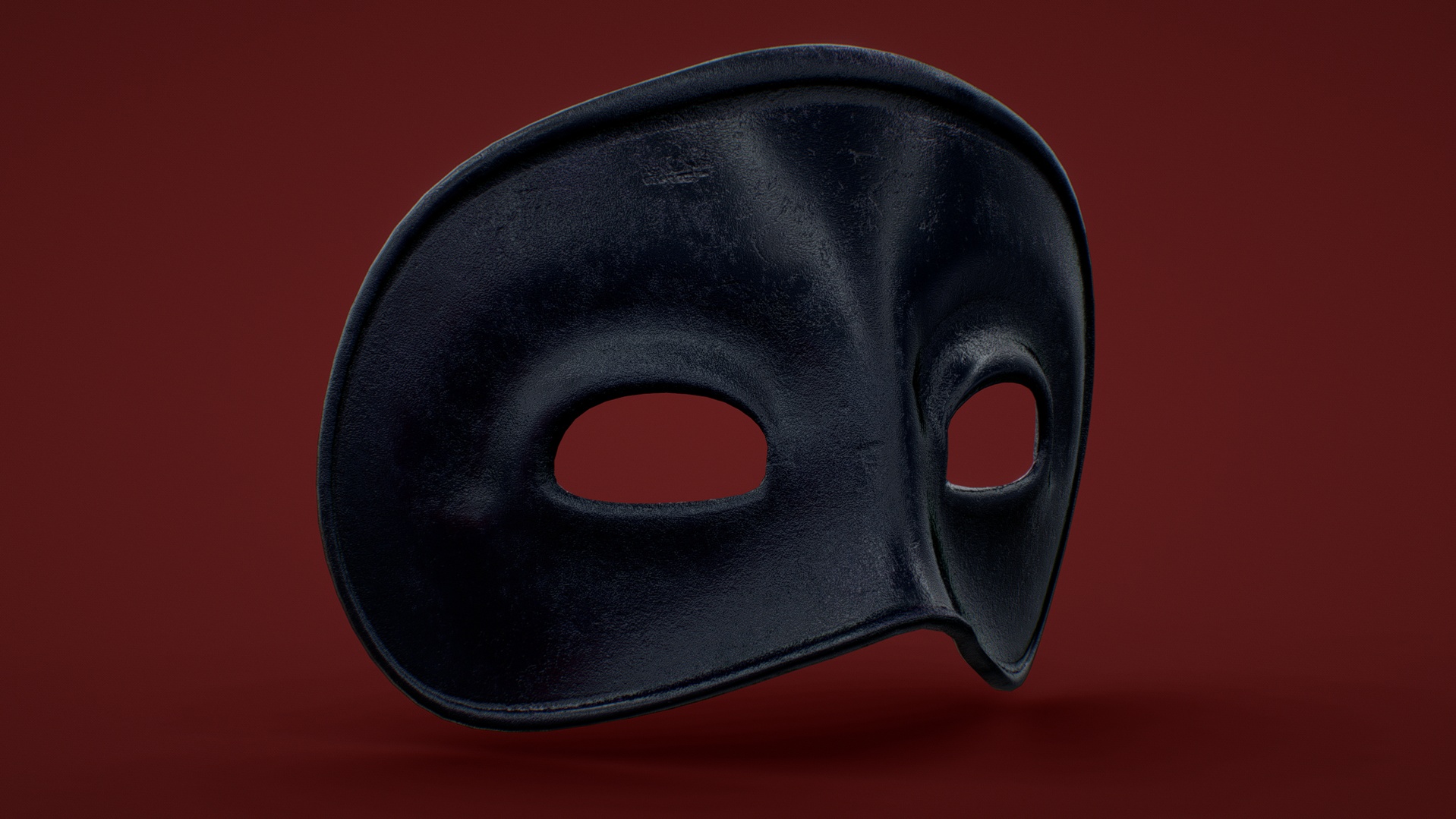 Media 1 for listing Black Leather Gala Mask