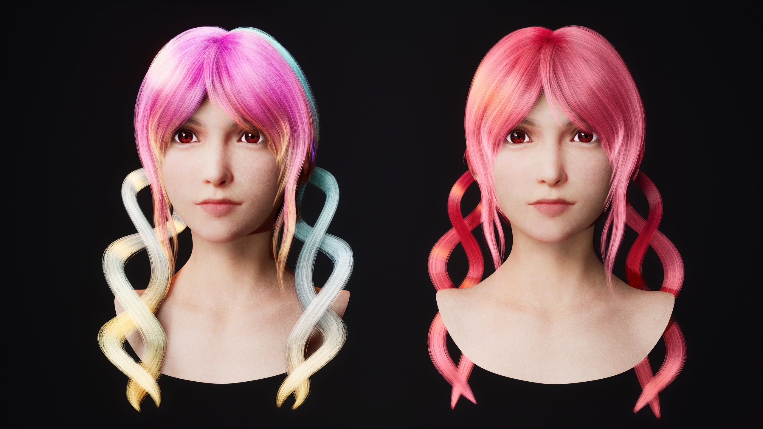 Media 1 for listing Anime Tail Hair Pack For Metahuman