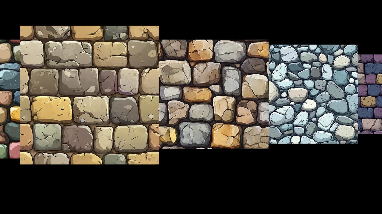 商品 Cartoon Cobblestone Textures 的媒体 1