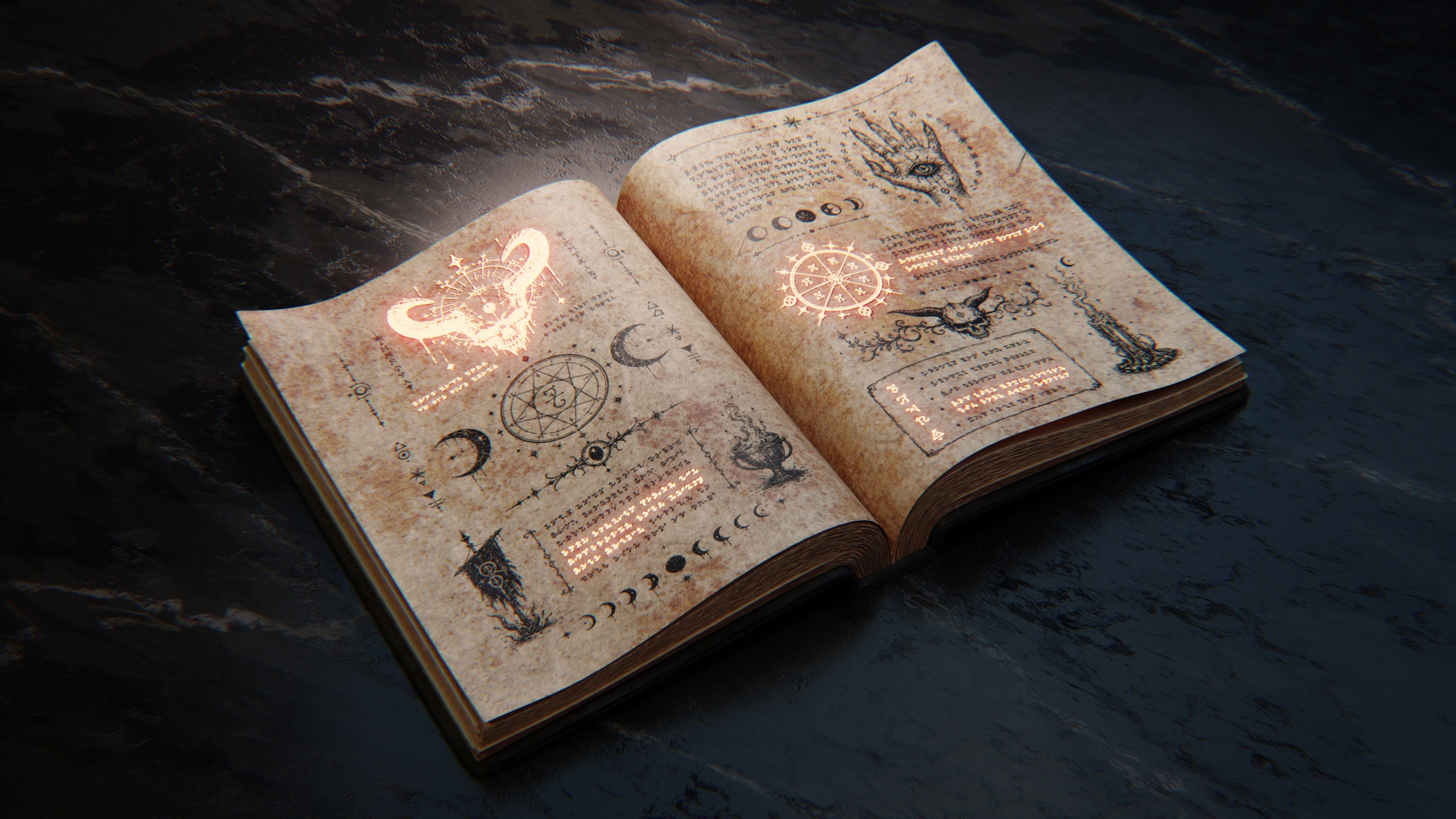 Media 1 for listing Spellbook Dark Fantasy – Ancient Magic Tome