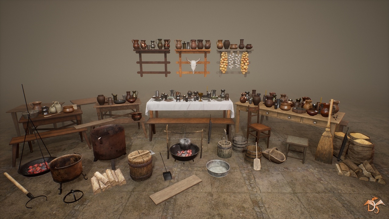 Media 1 for listing Medieval Props: Kitchen