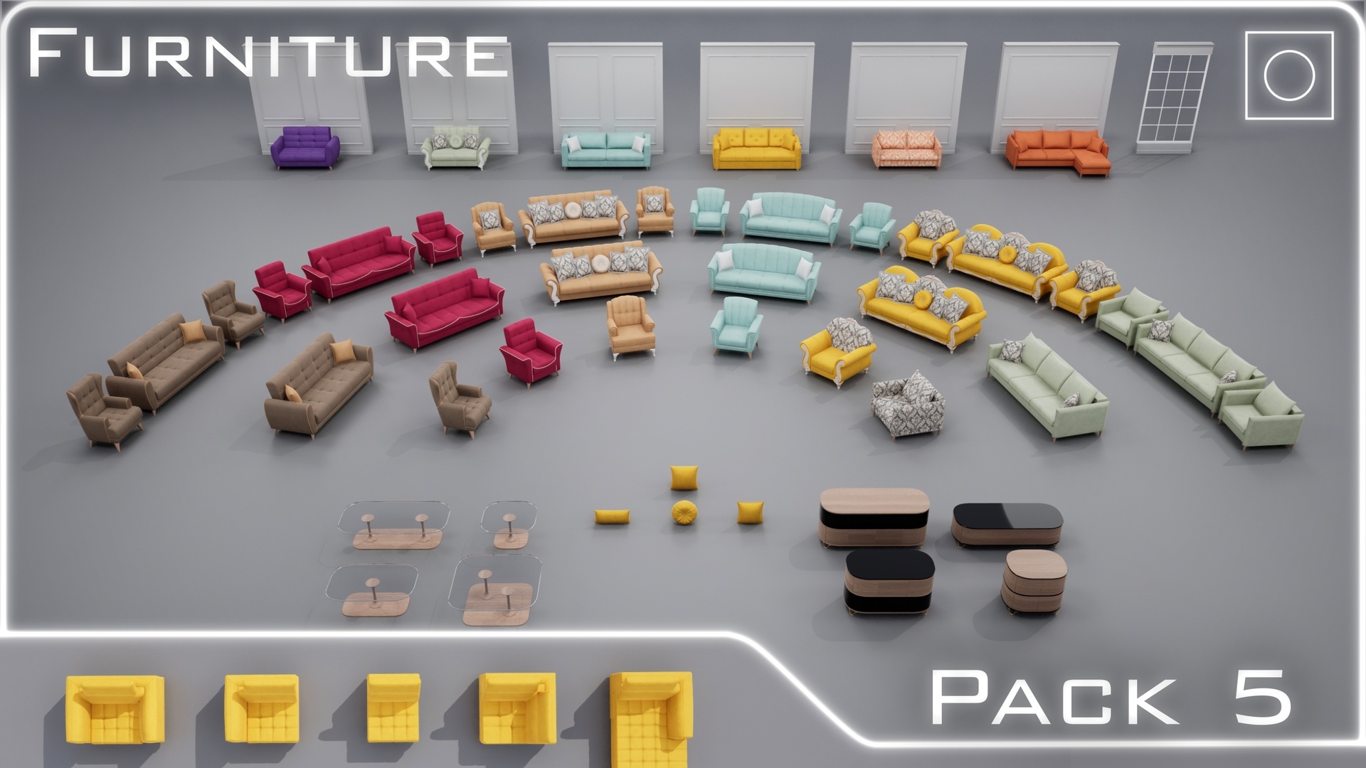 Media 1 for listing Furniture Sofa Pack 5
