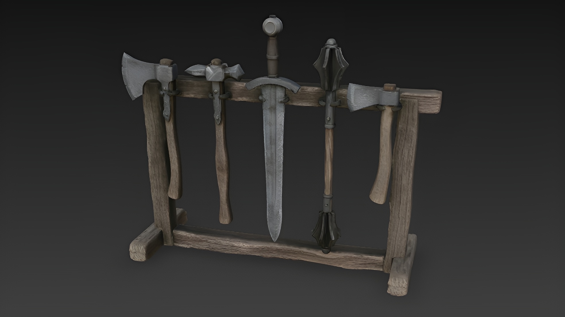 Triangle Frame Midieval Weapons Rack Medieval Weapon Rack (4K PBR) | Fab