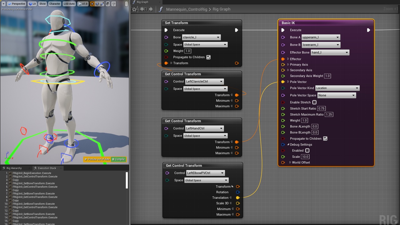 Media 1 for listing Control Rig Mannequin UE4