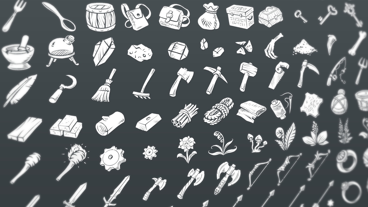 Media 1 for listing Fantasy RPG Flat Inventory Icons