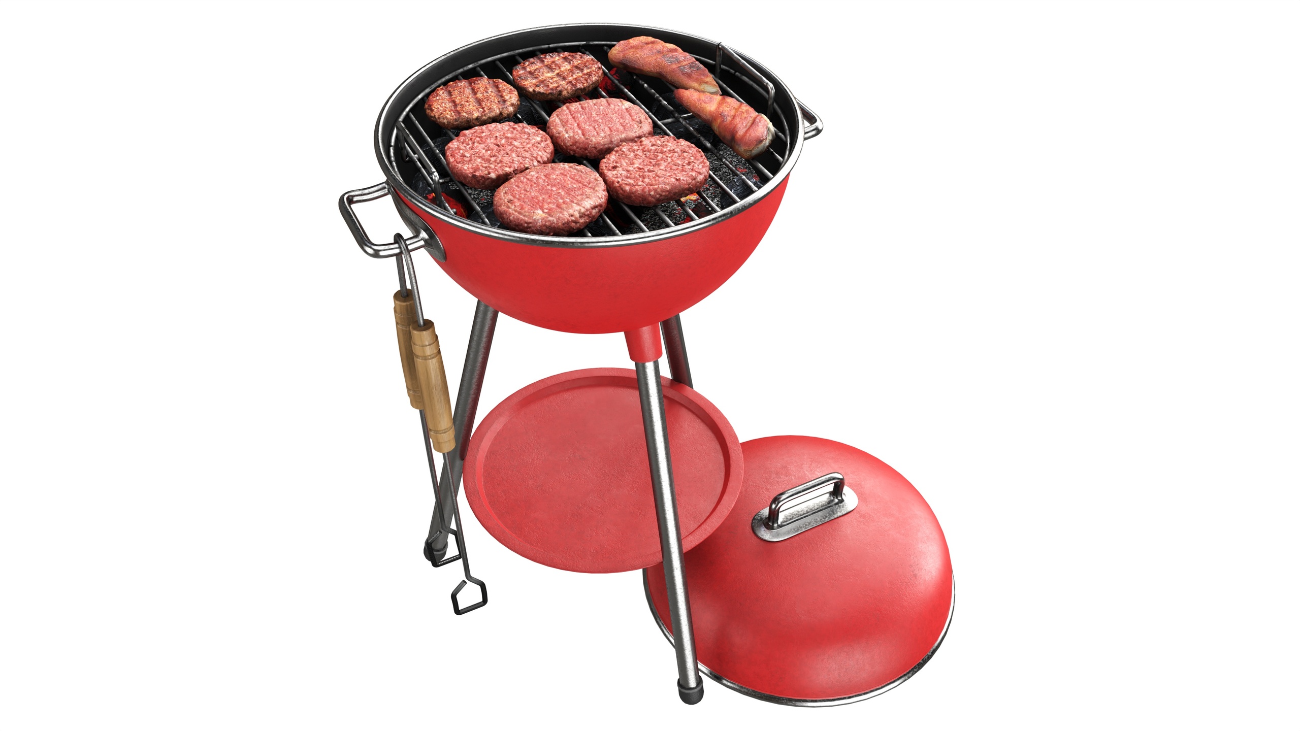 File multimediali per l'articolo Small grill set with roasted meat and accessories: 1
