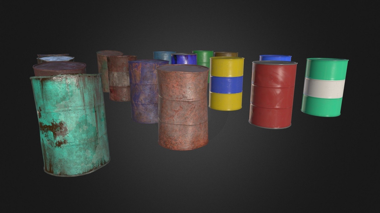 Media 1 for listing Metal Barrels - Set 2