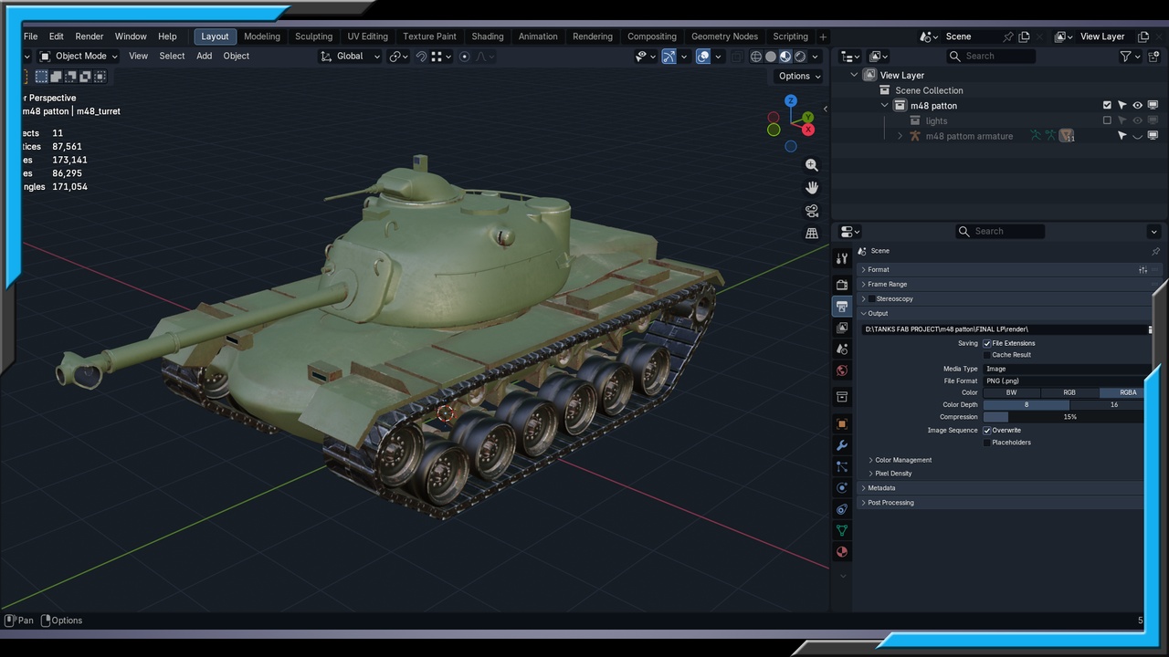 Media 1 for listing M48 Patton Tank plus 6 Skins