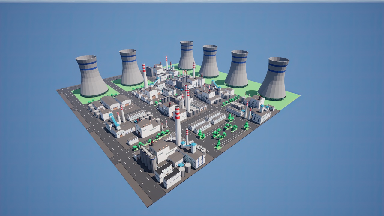 商品 Modular Low Poly Factory [Desktop & Mobile] 的媒体 1