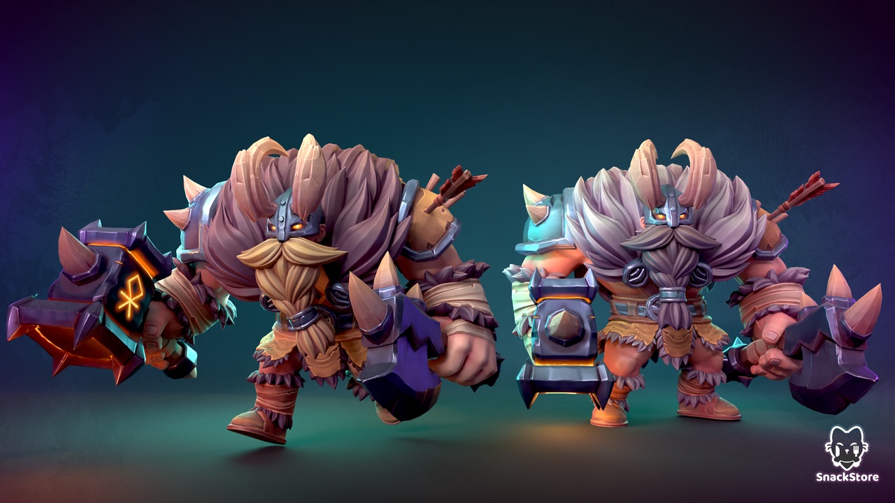 Медиа 1 для объявления Stylized Character Fearsome Beardsman (Trongald Stormpaw)