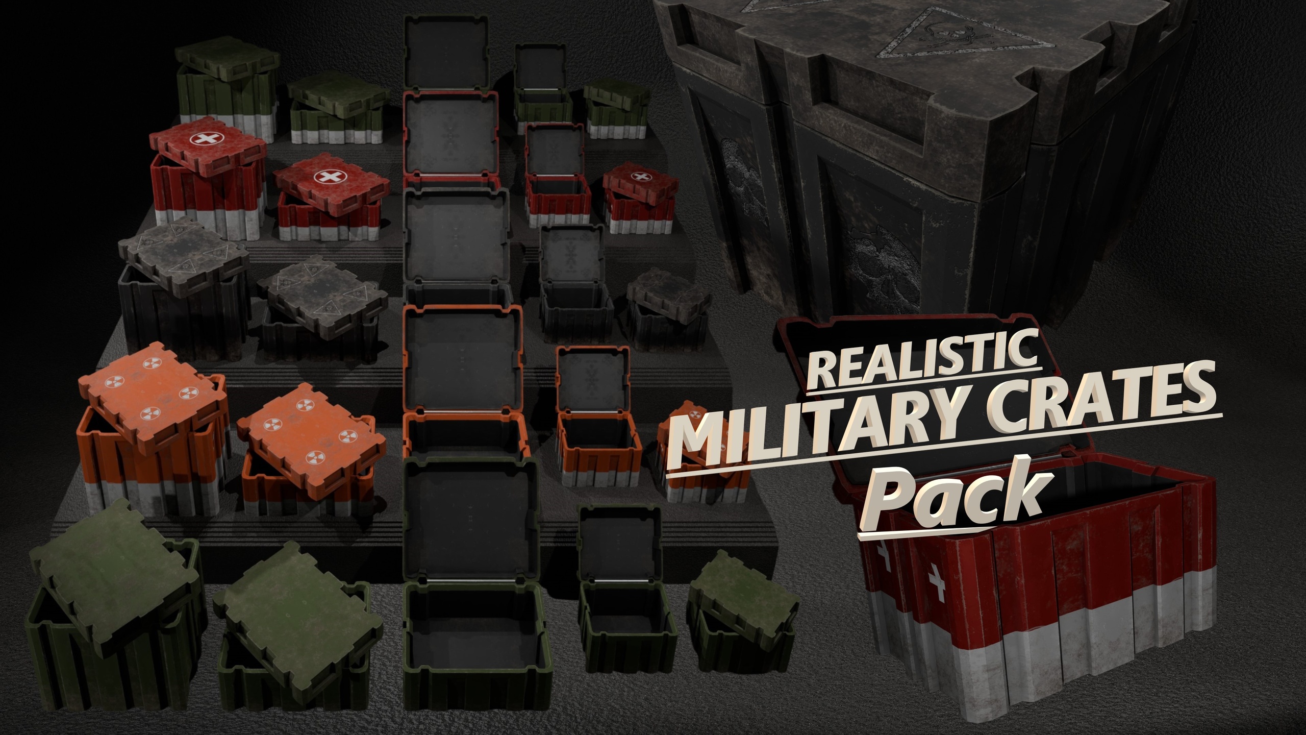 Media 1 for listing Military Crates Pack With 5 Textures / Skins / Materials