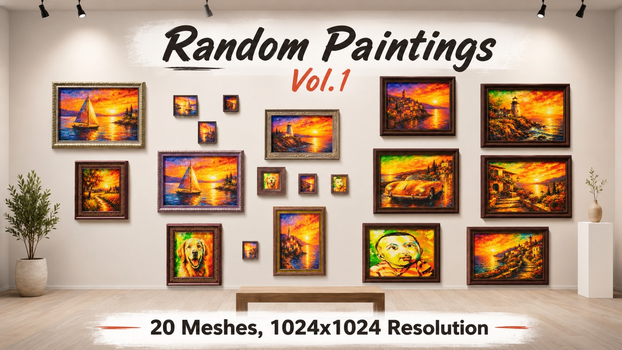 Media 1 for listing Random Paintings - Wall Decor Art - Vol.1
