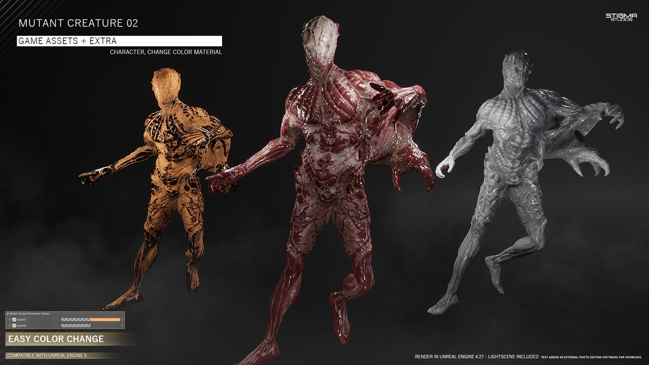 Media 1 for listing Mutant Creature 02 - Game Assets + Extra | STIGMA STUDIOS
