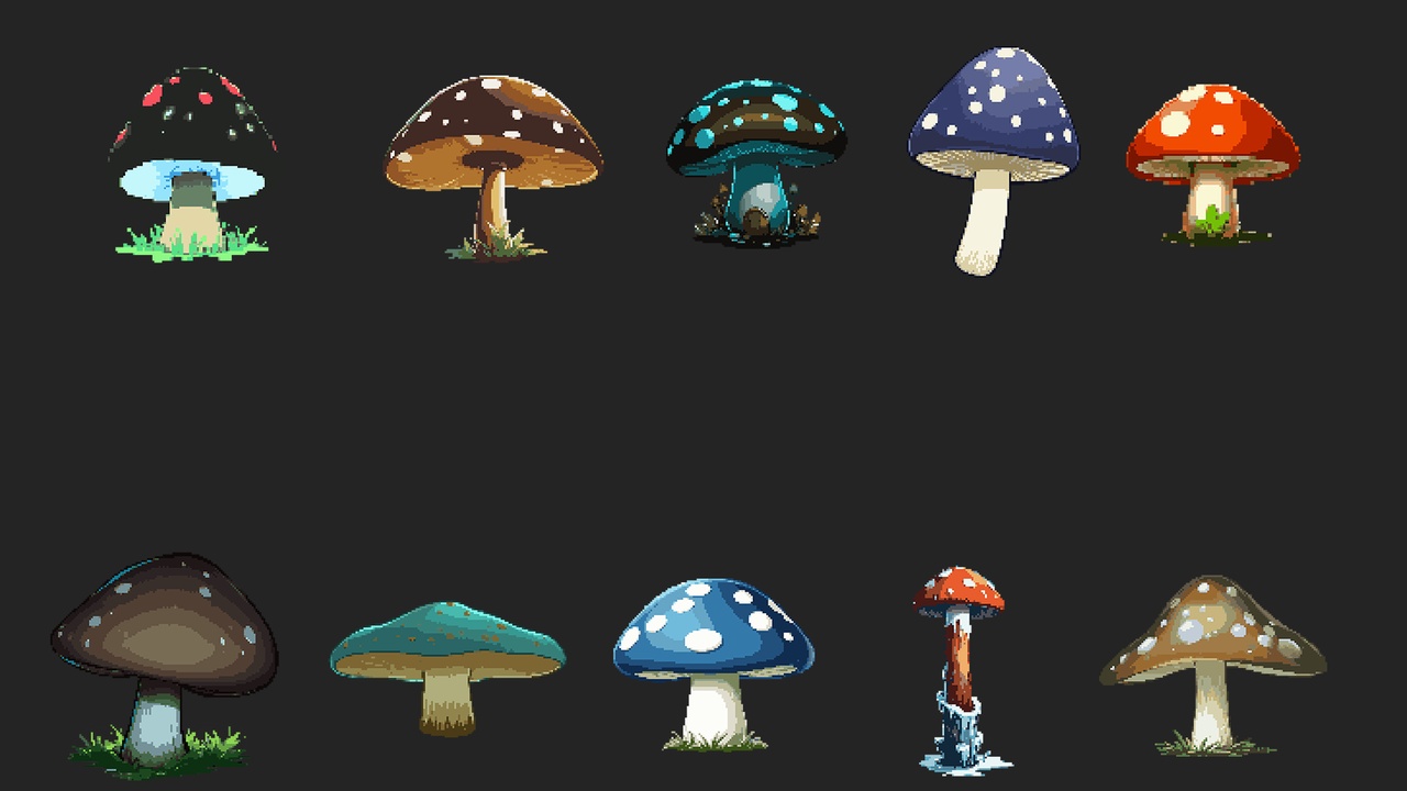 Media 1 for listing Pixel Mushroom Pack 01