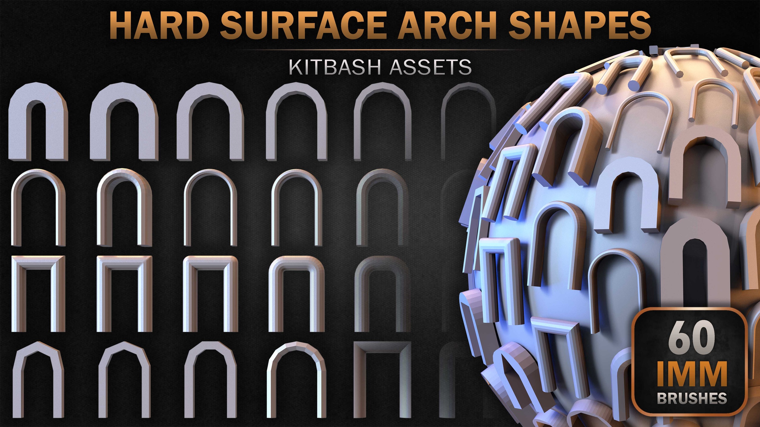 Media 1 for listing 60 Hard Surface IMM Arch Shapes