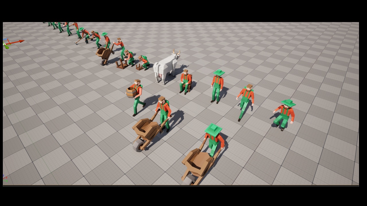 Media 1 for listing Animated Farmer - 3D LOW POLY Cubic