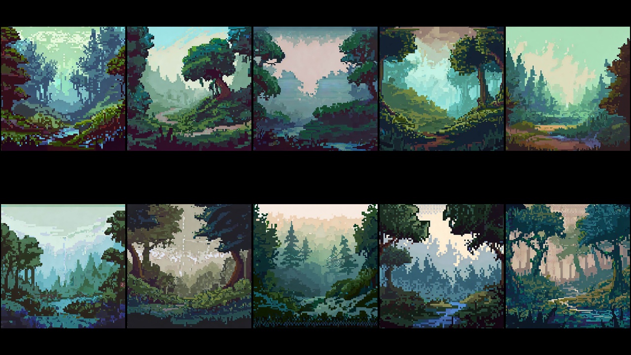 Media 1 for listing Pixel Art Backgrounds: Forest 2