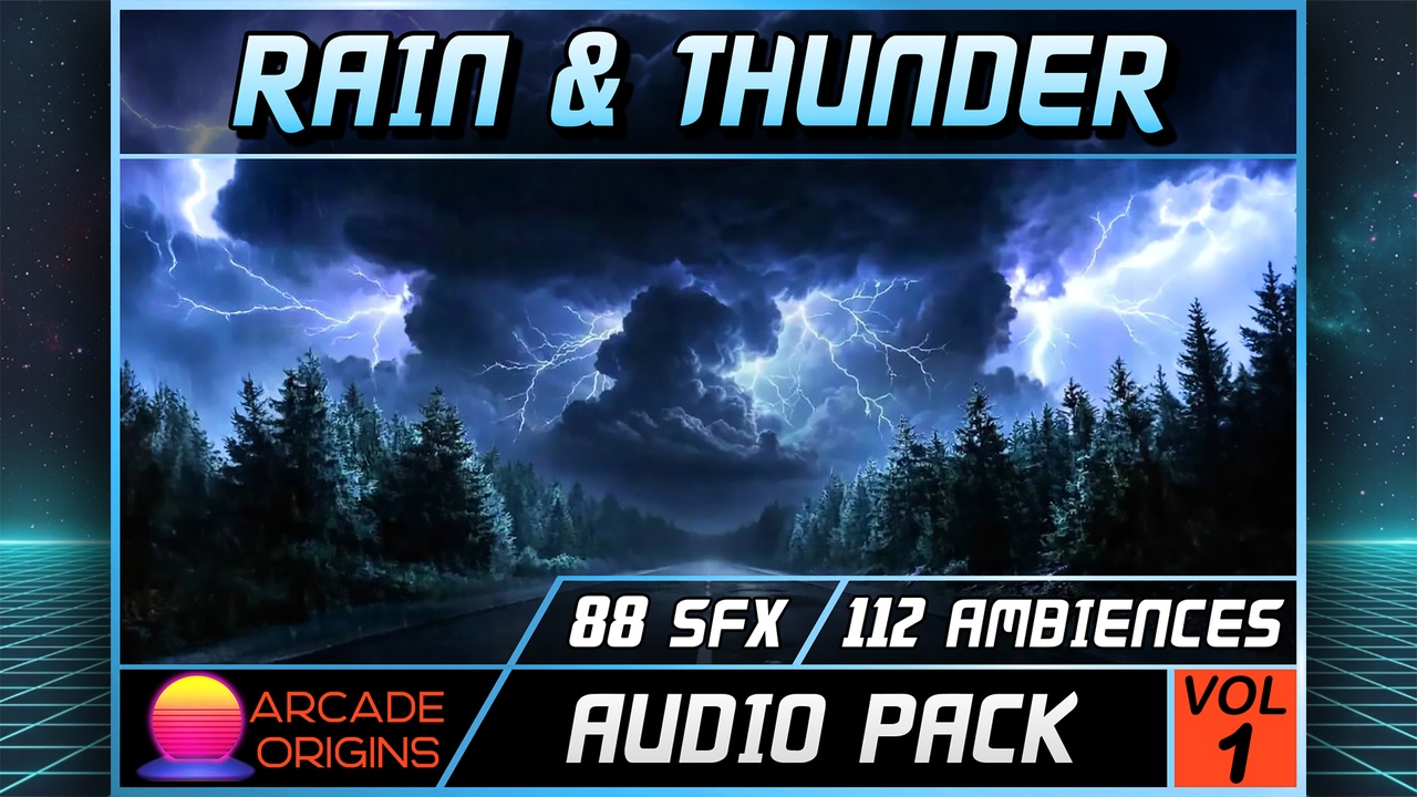 Media 1 for listing Rain & Thunder Audio Pack | SFX & Ambiences | Vol. 1