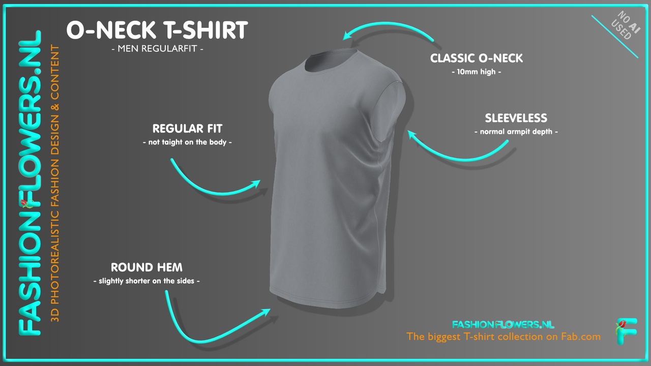Media 1 for listing Gray Colour Classic Round Neck T-Shirt | Without Sleeves | Round Hem Tshirt