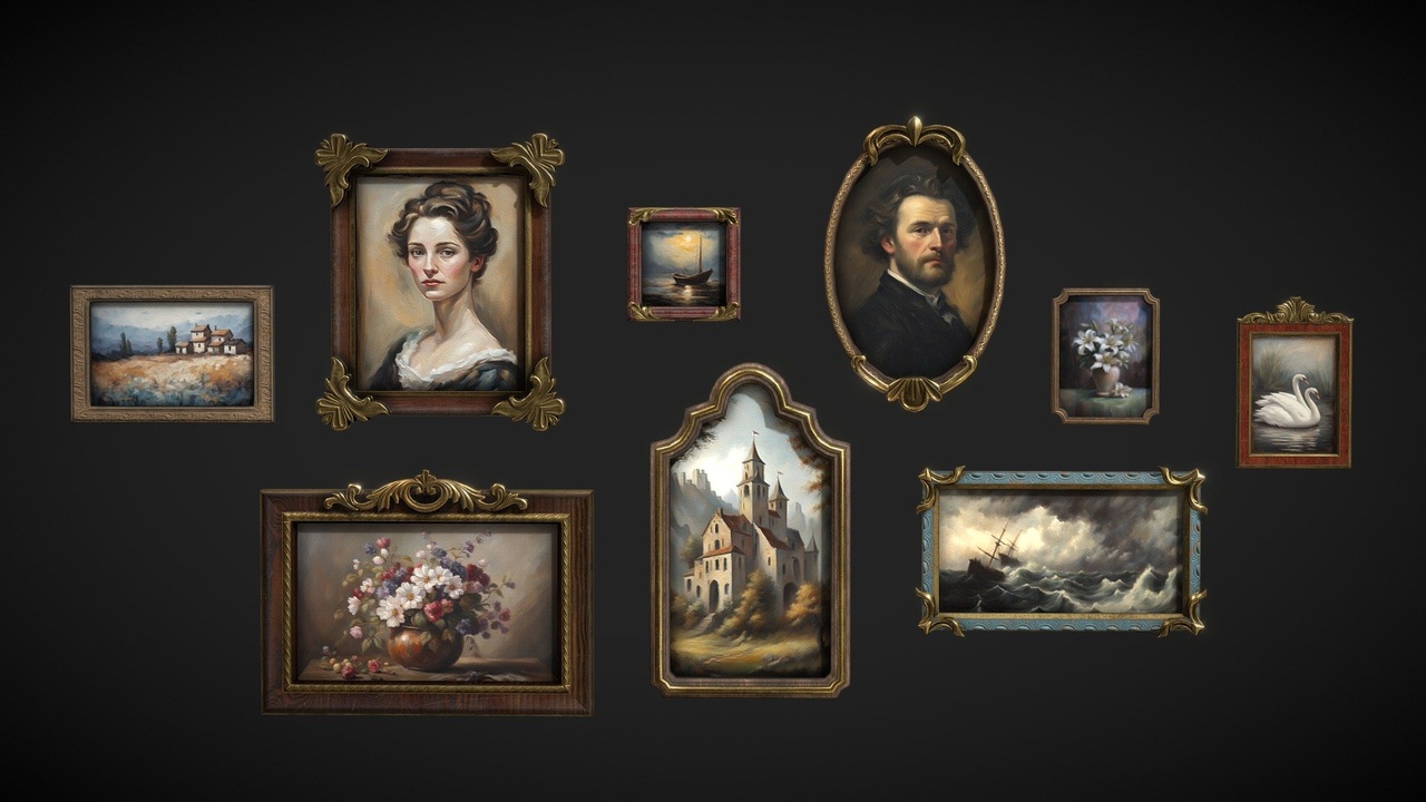Media 1 for listing Paintings Wall Decorations - low poly pack